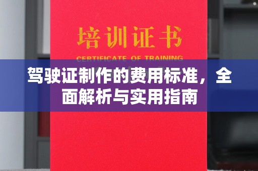 崇左驾驶证制作的费用标准，全面解析与实用指南